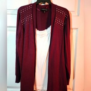 Lane Bryant cardigan with cami